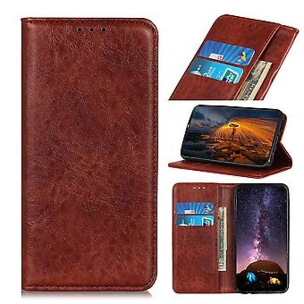 Magnetisk PU-etui med Crazy Horse-tekstur til OnePlus Nord 2 5G Brown