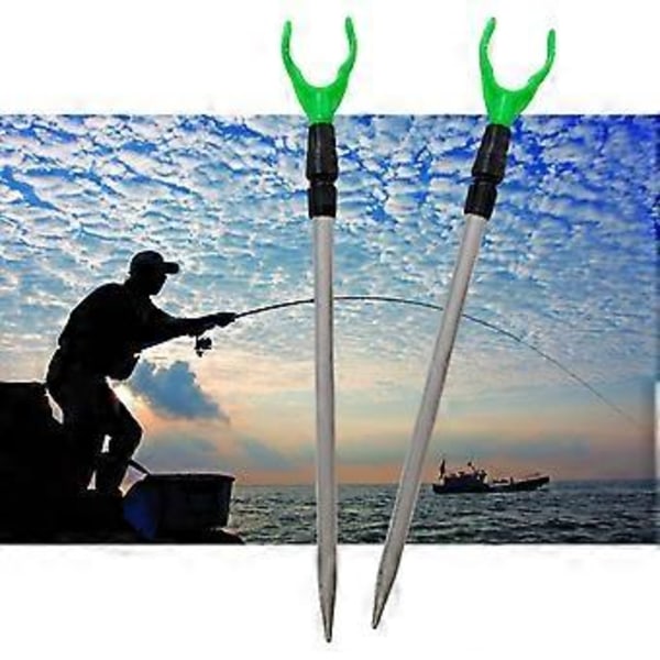 Teleskopisk spöhållare Fiske Tillbehör Aluminiumfäste Utomhus Fiskespöställ Bärbart Fiskespöställ 1,5 m långt och 16 mm t 1.5m long and 16mm t