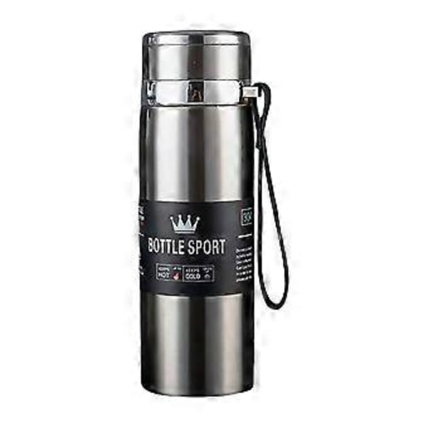Termosmugg Vakuumisolerad Kopp Praktisk Rostfri Termosmugg Isolerad Resemugg för Varmt Kaffe Stålfärg Steel color
