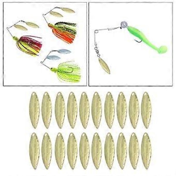 Kalastuslusikat Spinner - Spinner-kalastuslusikat vieheiden valmistukseen Kalastustarvikkeet DIY Kalastustarvikkeet 20 kpl (GoldA) Gold A