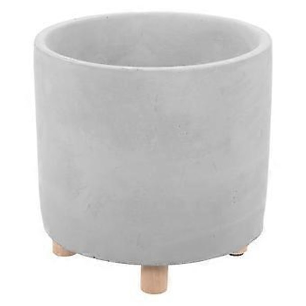 1 stk. Plantepotte Simpel Cement Blomsterbeholder Kreativ Plantekasse (Lysegrå)