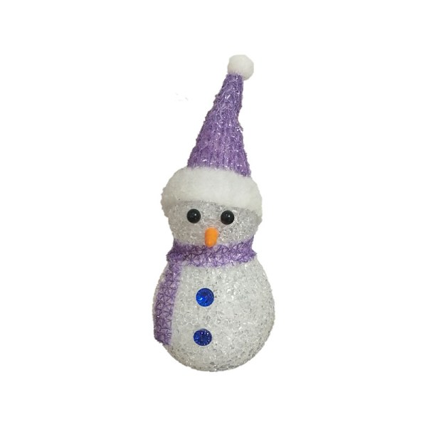 Set med 3 snögubbefigurer LED nattljus juldekoration Chr