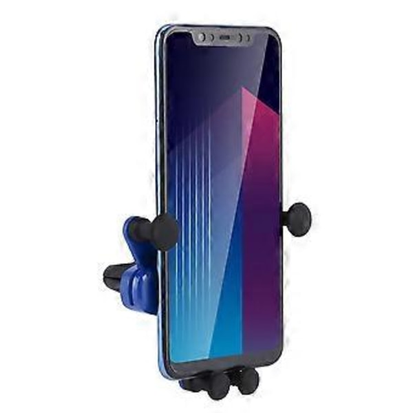 Gravity Biltelefonhållare Luftventil Klämfäste Portabelt Smartphone Ställ Fäste med Aromaterapi Blå