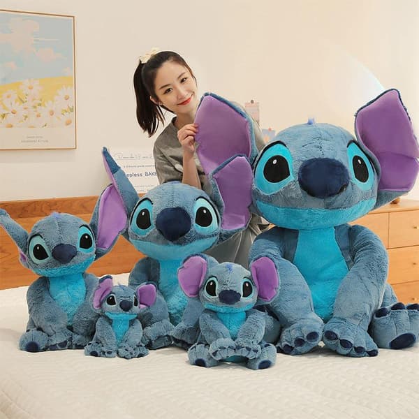 Blå Stitch Dukke 30cm Engel Blød Plys Legetøj