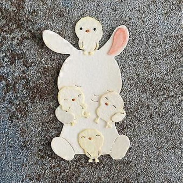 Kaniner Form Skärande Dies Kolstål Die Cut Scrapbooking Präglingsstenciler för Scrapbooking Korttillverkning Förpackning