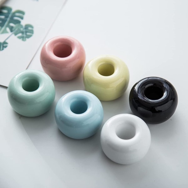 6 stk. Keramisk Tandbørstebase Mini Keramisk Tandbørsteholder (2,5 * 4 cm)