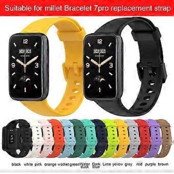 Silikonerem til Xiaomi Mi Band 7 Pro Udskiftning Blød TPU Armbånd til 5,5-8,7 tommer
