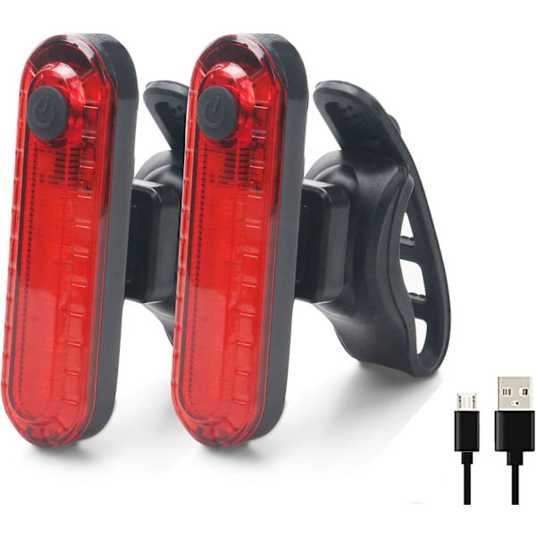 Pyörän takavalot - 2 pyörän takavaloa, USB-ladattava COB LED Wat