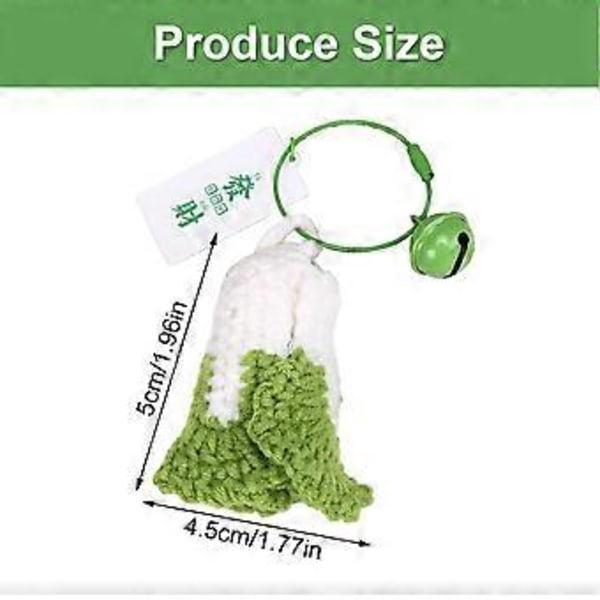 Luova valkosipuli/kaali/kevätsipuli/chili avaimenperä Ainutlaatuinen vihannesriipus avaimenperä laukuille tai avaimille Lanka-avaimenperä Chinese cabbage Wire ring