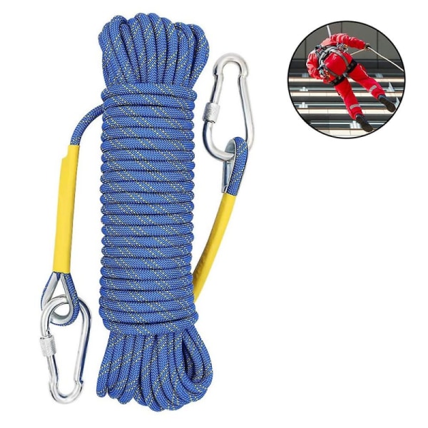 (10m) Blå statisk klätterrep Tillbehör Reputrustning Escape