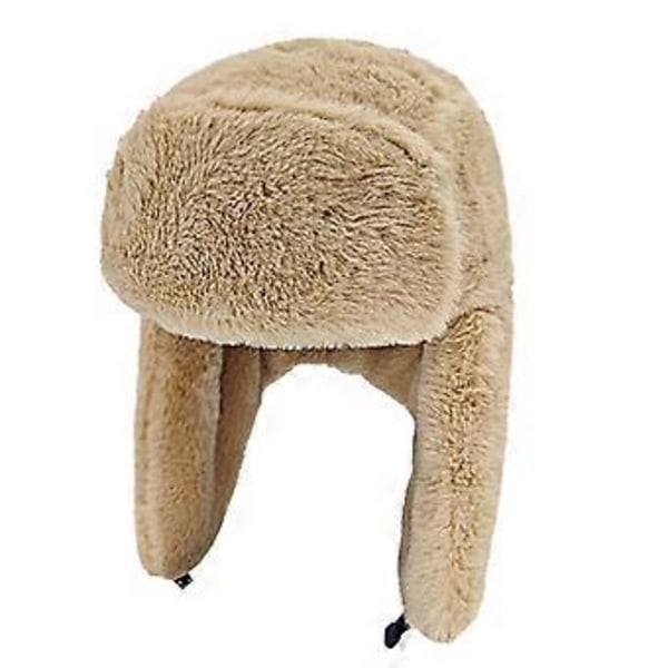 Vinter Trapper Hattar Vinter Lei Feng Hatt med Öronlappar Ski Termisk Hatt Förtjockad Snö Vinter Varm Hatt Vinterhattar för Män Ski(Khaki)