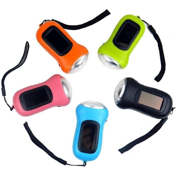 1st 3 LED Dynamo Handvevlampa för Vandring Camping