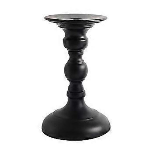 Ljusstake för pelarljus Romantisk dekorativ ljusstake Ljusstake för hemmet (Svart M) Black M