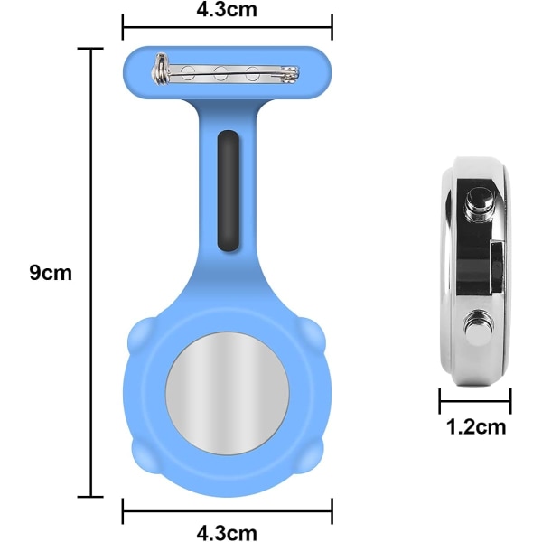 Sykepleierklokke Brosje Silikon Sykepleierklokke med Klips Sykepleierlomme