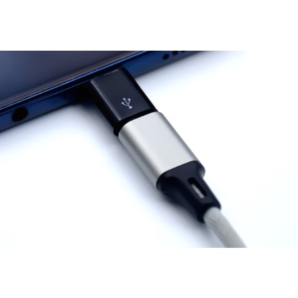 Vit Svart 6st Micro USB till USB - C Konvertera Huvudtyp Android