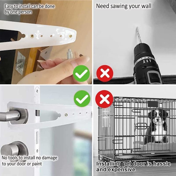 1 st kattluckelås, Flex Latch Strap, barnsäkert och hundsäkert