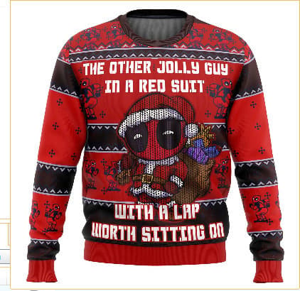 Julesweater, 3D Digital Print Crewneck Pullover - K40 - Størrelse 2XL 2XL