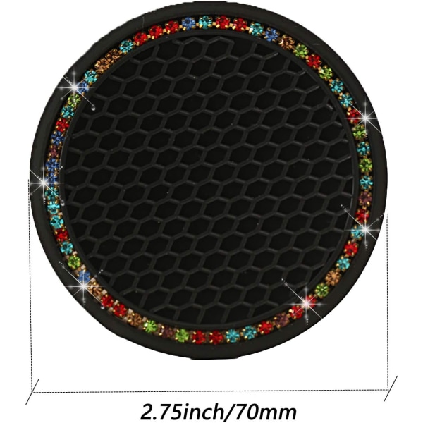 Sett med 2 Bling Bilunderlag, Drikkekoppholder Underlag, Universal