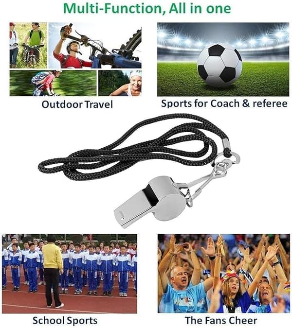Sæt med 3 rustfrie stålpifter, sportspifter med snor,