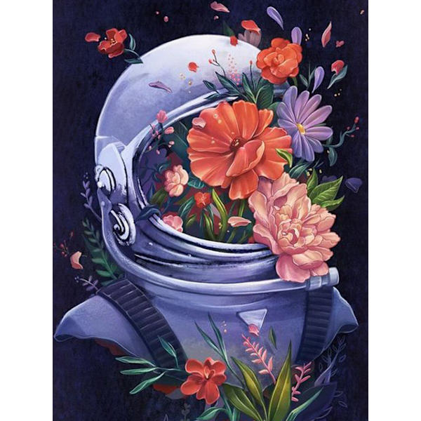 30x40cm 5D DIY Diamantmålning Full, Astronauter#A, DIY Diamant Rh