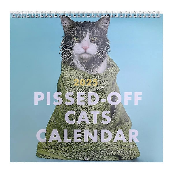 2025 Pissed-Off Cats Kalender Morsom Katt Veggkalender Katter Veggkalender 2025 Kalender Katt Skrivebords Kalender