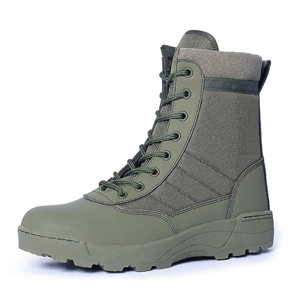 Høje kampstøvler til mænd Komfortable vandresko, åndbare taktiske støvler til udendørs.39.Grøn