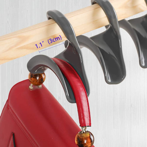 4-pack Väska Hängare Hook Bag Rack Holder - Grå - Handväska Hängare Org