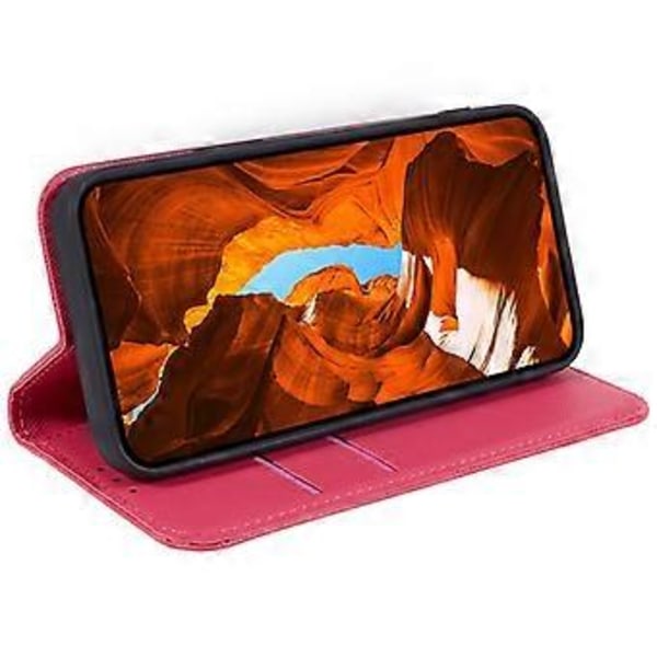För Nokia G42 Flip Ställ Plånboksfodral Korsstruktur PU Läder Stöttåligt Mobilskal Style D