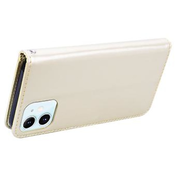 Ruusuaiheinen nahkakotelo iPhone 12:lle Gold