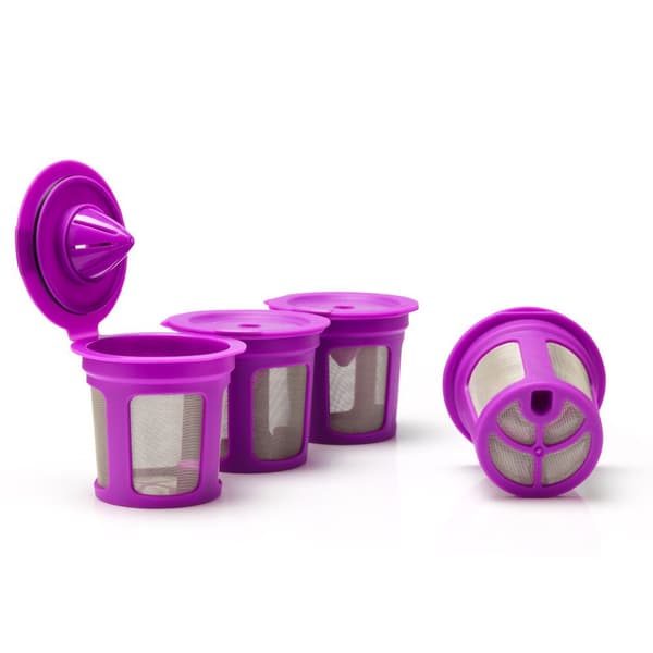 Sett med 4 gjenbrukbare filtre for te & kaffe, permanent te-infuser
