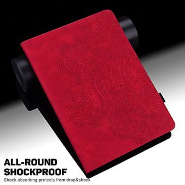 Riikinkukko-nahkainen tablettikotelo Xiaomi Redmi Pad SE:lle Red