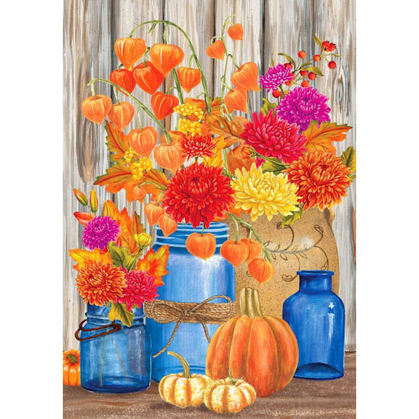 (30X40cm) Blomster Diamantmalerisett for Voksne Nybegynnere, 5D Di