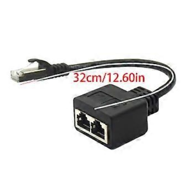 RJ45 Splitter Adapterkabel Hann til 2xHunn Kontakter LAN Ethernet Kabel Forlenger Nettverksadapter Pluggledning