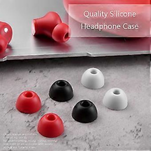 Øreplugghette Silikon Ørepropp Ørekrok Øreplugger Silikon Ørepropper Deksel for-Beats -Studio Buds Hodetelefon Hvit White
