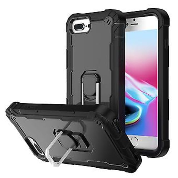 PC + Gummiskal för iPhone 8 Plus / 7 Plus Black