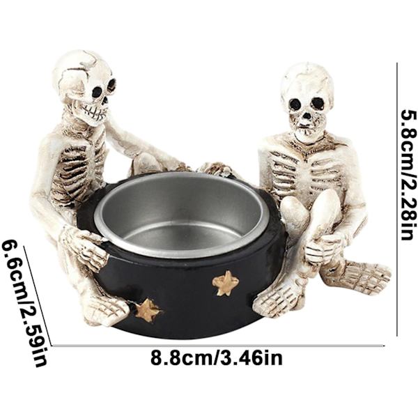 1 stk. Holdbar Resin Halloween Kandelaber, Skrekkdekor for Stue