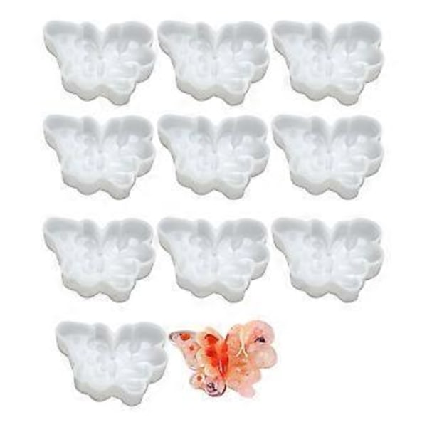 10 stk. Dekorationer Lys Håndlavede Gaver Form Rumdekorationer Håndværk Støbeforme 3D Silikone Håndarbejde Fremstilling af Forme butterfly snake