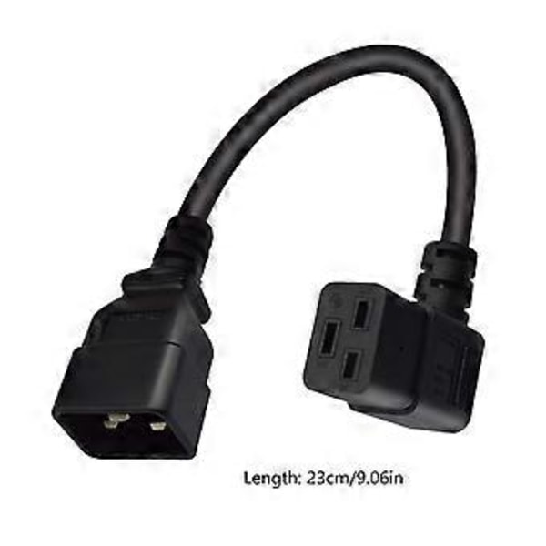 Högstyrke IEC320 C19 till C20 Strömkabel PDU UPS Strömsladd 3-Pin Förlängningssladd Effektiv Strömkabel Tråd 10 cm