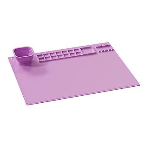 Silikone Håndværksmåtte Vandtæt Akvarelmaling Pad til DIY Projekter Fremstilling Akvarel Håndværk Resin Form Støbning Violet Violet
