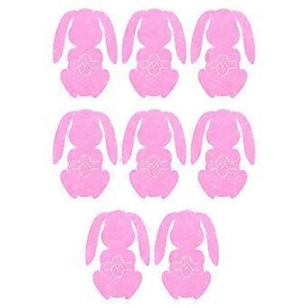 8 st Påsktema Bestickhållare Kaninformade Förvaringsfodral för Bestick (Rosa)