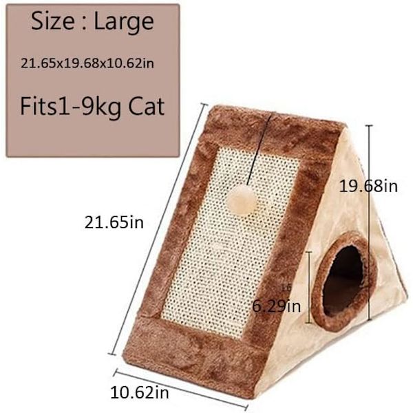 Trekantet Katt Klatre Ramme Katt Seng Sofa Hus Sliping Klo Sisa
