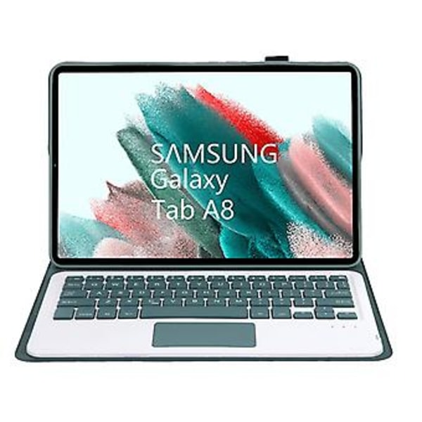 Näppäimistö + Kotelo Samsung Galaxy Tab A8 2021 Vaaleanvihreä Dark green
