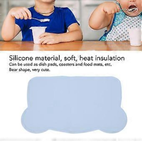 Silikon Placemat Tjock Värmeisolering Halkfri Mjuk Elastisk Silikon Björn Placemat för Hem Hotell Restaurang