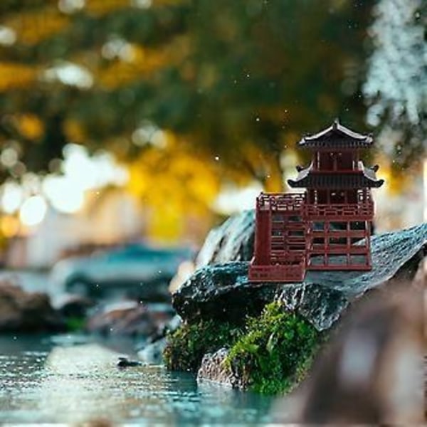 Miniatyr Paviljongstatue For Akvarium Mini Akvarium Paviljong Landskapsarkitektur Ornament Hage Bonsai Paviljongstatue Fisketankdekorasjon