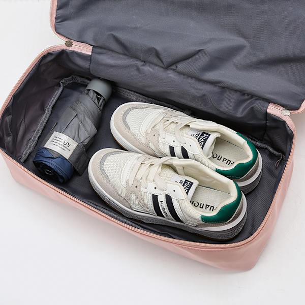 Rosa, tørr og våt separat treningsbag, vanntett løpebag for