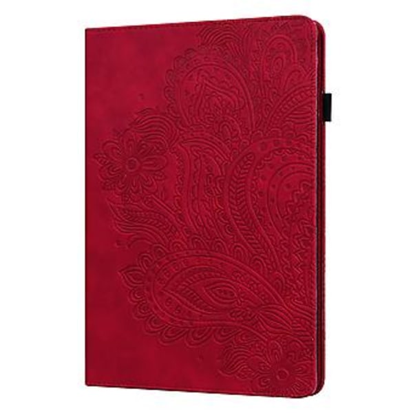 Riikinkukko-nahkainen tablettikotelo Xiaomi Redmi Pad SE:lle Red
