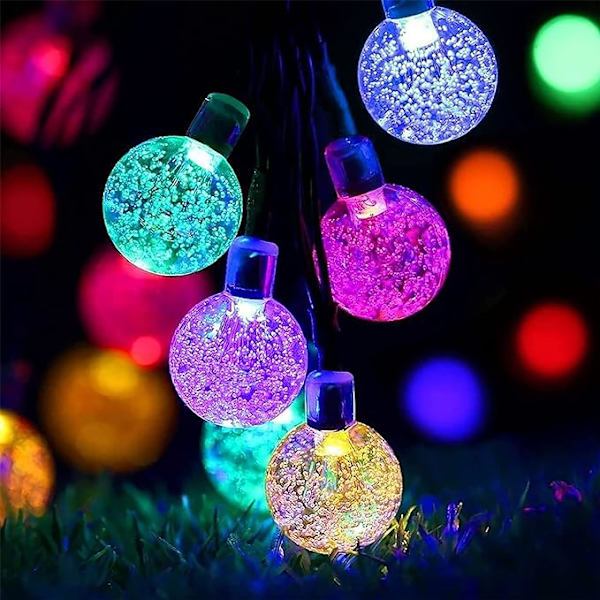 50 LED:n vedenpitävät aurinkokennovalosarjat, 8 valotilaa sisä-/ulkokäyttöön