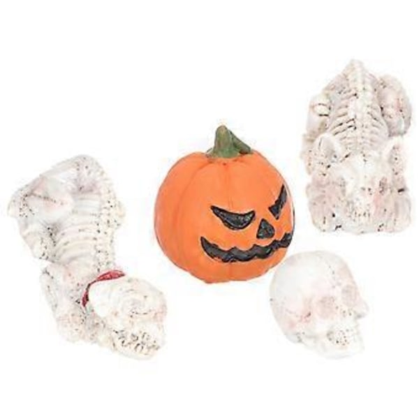 4 stk. Halloween DIY Mikro Landskapsforming Ornamenter Mini Hage Resin Pynt