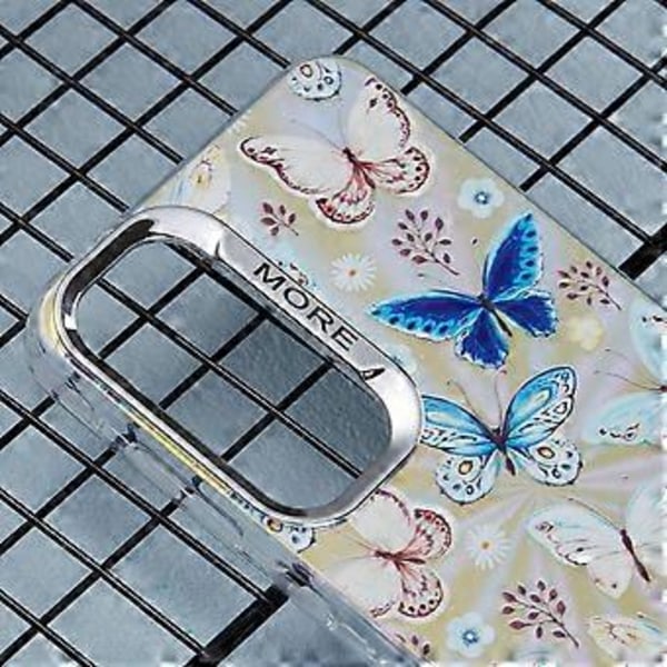 Samsung Galaxy S25+ -kotelo Laser TPU+PC Puhelinkuori Galvanoidulla Perhoskuviolla - AB4 AB4