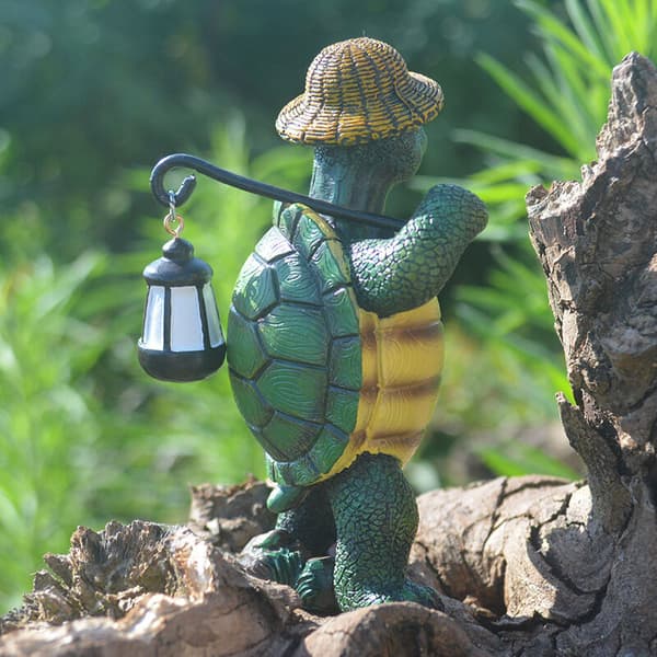 Skildpaddeformet Havefigur med Lampe til 7,54,512,5 cm